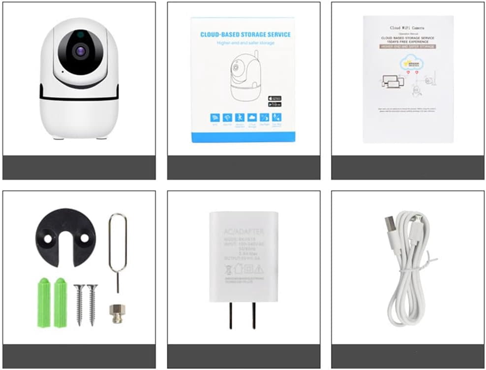 360° panoramic indoor security camera | 1080P HD + AI human body detection | Two-way voice + infrared night vision | Wireless WiFi remote monitoring