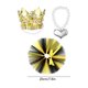 thumbnail image 3 of Mini disfraz de ganso de escritorio de 7 pulgadas con coronas de diamantes de imitación, collar, tutús, llavero magnético de ganso, disfraz de princesa para patos, figura de escritorio, llavero, ropa, 3 of 6