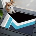 thumbnail image 3 of Blue Black Geometric Entryway Rug 2'x3'&nbsp; Non Slip Front Door Mats, Modern Abstract Lines Color Blocks Entrance Rugs Indoor Outdoor Carpet, Washable Floor Mats Small Area Rug for Bedroom Kitchen, 3 of 8