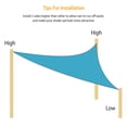 thumbnail image 5 of Imountek 13ft Triangle Shade Sail, UV Protection Sun Canopy Shelter Cover for Patio Garden Outdoor, Blue, 5 of 8