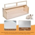 thumbnail image 5 of 47 Inch Wooden Hamster Cage, Gerbil House with Openable Acrylic Top, Wood Hamster Box, Small Animal Cage for Rabbits, Gerbils, Mice, Dwarf Hamsters, 5 of 9