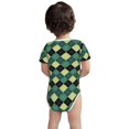 thumbnail image 6 of Rocae Green Squares for Baby Climbing Clothes Soft Baby Romper for Active Infants Comfortable and Breathable Crawling Jumpsuit Unisex Baby Outfit 9M, 6 of 8