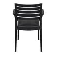 thumbnail image 6 of Luxury Commercial Living 33" Black Stackable Outdoor Patio Dining Arm Chair, 6 of 8