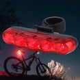 thumbnail image 2 of Estrela Lámpara de advertencia nocturna impermeable 5LED Luz trasera de alto brillo para bicicleta de montaña, 2 of 7