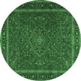 thumbnail image 1 of Ahgly Company Indoor Round Persian Emerald Green Traditional Area Rugs, 7' Round, 1 of 4