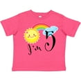 thumbnail image 3 of Inktastic I'm 5 Fifth Birthday Sun Rainbow Boys or Girls Toddler T-Shirt, 3 of 5