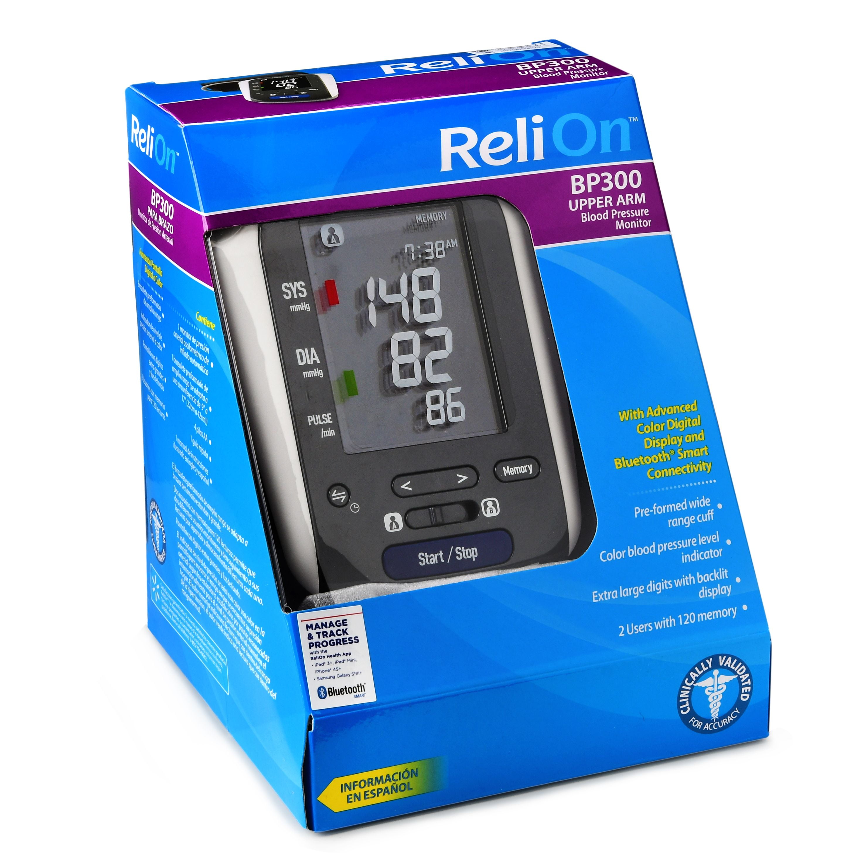 ReliOn BP100 Upper Arm Automatic Blood Pressure Monitor 