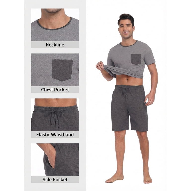 Giruns Men's Two-Piece Pajama Set with Shorts photo 6