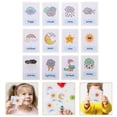 thumbnail image 4 of MasteelfCA 12Pcs Sight Words Flash Cards Weather Cognition Flash Cards Kids Early Educational Cards, 4 of 8