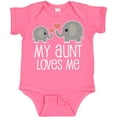thumbnail image 3 of Inktastic My Aunt Loves Me Niece Nephew Elephant Boys or Girls Baby Bodysuit, 3 of 5