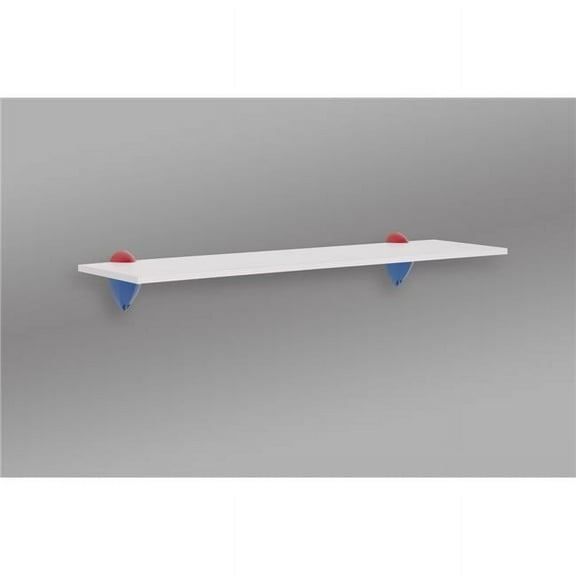 Wallscapes HSJKIT724BLRD 24 in. Jazzy Shelf White, Blue & Red
