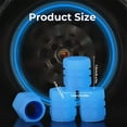 thumbnail image 4 of Luminous Tire Valve Caps Luminous Tire Valve Caps 16pc Blue Glow in Dark Fluorescent Air Stem Covers for Car Truck SUV Motorcycle Bike Glow In Dark Caps, 4 of 5