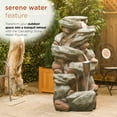 thumbnail image 5 of Alpine Corporation Cascading Stone Water Fountain with LED Lights, 5 of 12