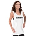 thumbnail image 3 of I Like Cats Funny Feline Pet Lovers Plus Size Graphic Tank Top Brisco Brands 3X, 3 of 5
