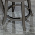 thumbnail image 2 of Dtwnek 30" Bar Stool, Leather Seat Barstool for Home Bar Dining Room, Gray + Beige, 2 of 4