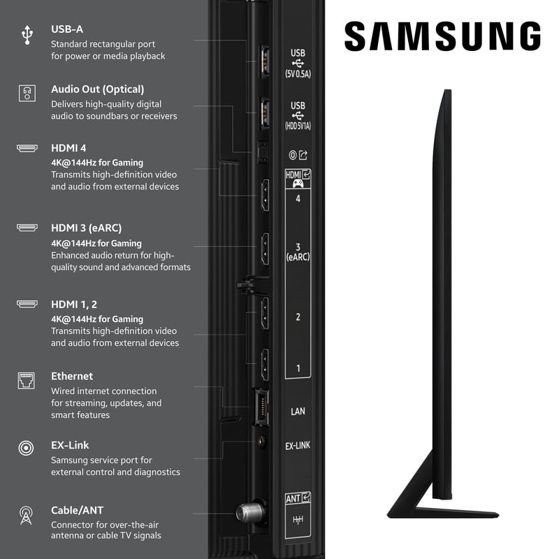 Samsung 75" Class Neo QLED 4K QN80F Samsung Vision AI Mini LED Smart TV 2025 - QN75QN80FAFXZA color options