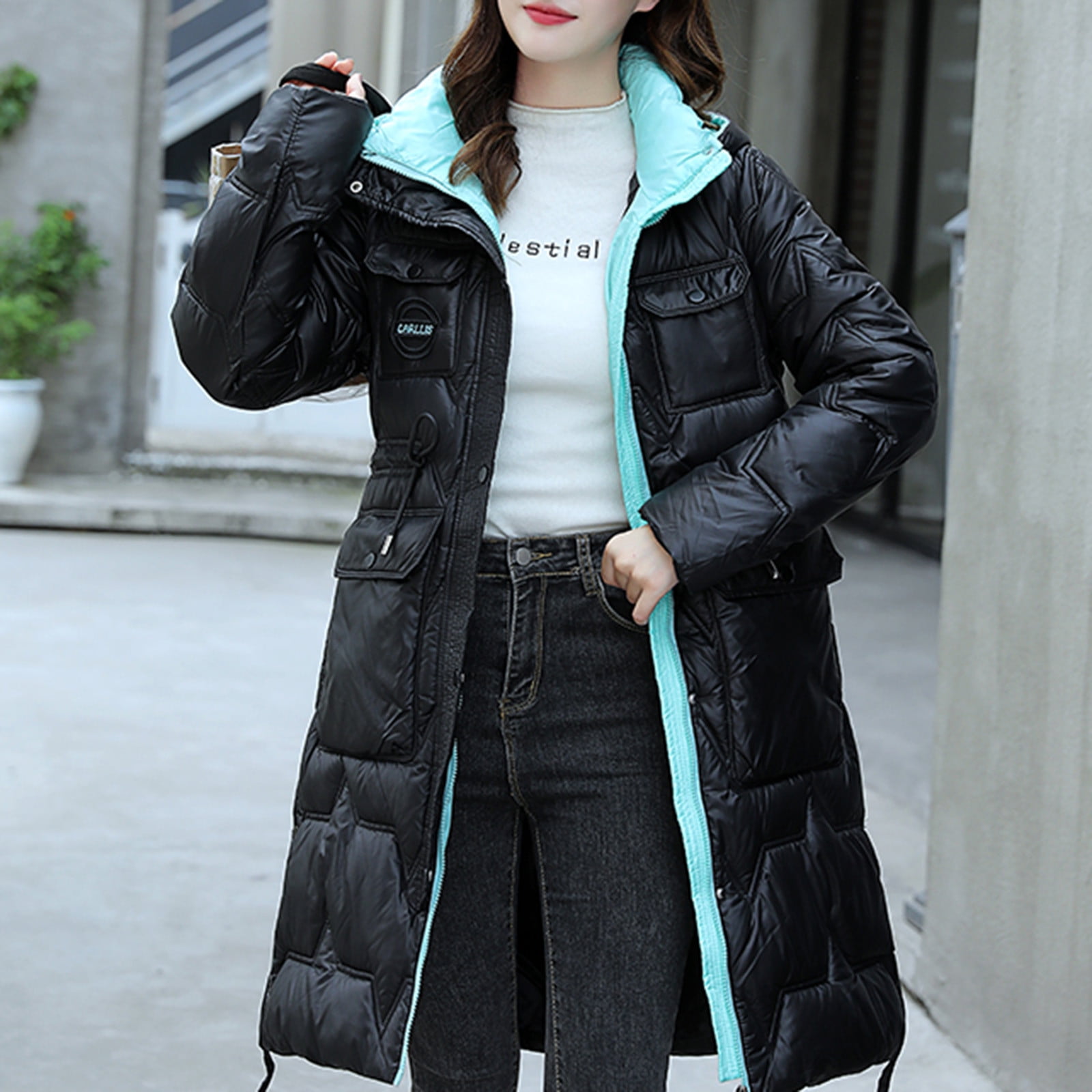 Long Winter Coats for Women Womens Fashion Loose Long Sleeve