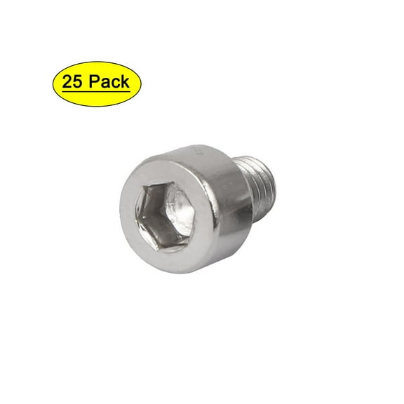 Unique Bargains 25 Pcs M5x6mm 316 Stainless Steel Metric Hex Socket Head Cap Screws Fasteners