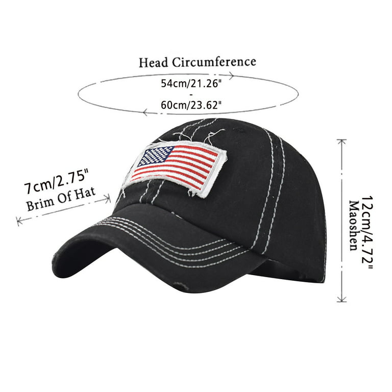 Sksloeg Hats for Men American Flag Hat, Vintage Distressed Cotton