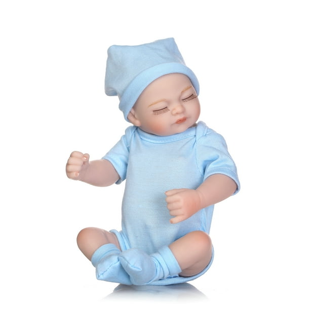 Bébé Poupée Fille Bébé Jouet De Bain Corps En Silicone Yeux Fermer Dormir Bébé  Poupée Avec Des Vêtements 10 pouces 25 cm Réaliste Mignon Cadeaux Jouet  Rose 