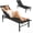 Black, variant on SOLAURA Outdoor Chaise Lounge Chair, 5-Position Adjustable Aluminum Patio Recliner Chair for Poolside, Patio, Deck, Backyard, Lawn, and Beach, 1-Piece(Gray)