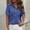 *Blue, variant on ClodeEU Women's Utility Shirt with Two Pockets,Solid Color Short Sleeve Button Up Lapel Top Army Green,Womens Plus XXL