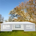 thumbnail image 1 of Gazebo Tent on Clearance, 10' x 30' Outdoor Backyard Tent for Parties, Upgraded White Wedding Tent with 7 Side Walls, Patio Canopy Tent BBQ Shelter Pavilion for Poolside Catering, L2334, 1 of 9