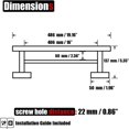 thumbnail image 2 of Double Towel Bar Matte Stainless Steel Bath Towel Rack for Bathroom Towel Holder Wall Mount Total Length TBLPB, 2 of 8
