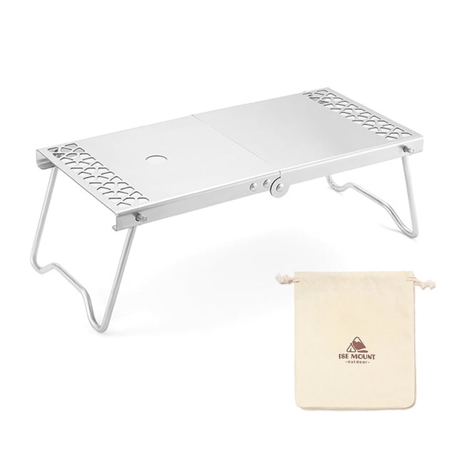 Mesa plegable Mesa de camping al aire libre de acero inoxidable Mesa plegable ligera Mini mesa de pi Tomshoo Mesa plegable