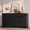 Black, variant on Homall 6 Drawer Double Dresser for Bedroom, Wood Storage Cabinet with Handle-Free Design, Modern Chest of Drawers for Bedroom & Living Room, White
