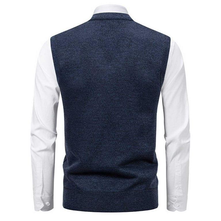 Mens Casual Wolmix Argyle Sweater Vest Fijne Gebreide Mouwloze
