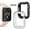 1 Noir + 1 Transparent, variante sur ALMNVO Étui 2 Pack pour Apple Watch Case Series 7 45mm 41mm 44mm 40mm 42mm 38mm Accessoires Pare-Chocs Protecteur en TPU Plaqué Souple Étui iWatch 3 4 5 6 SE 2