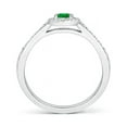 thumbnail image 2 of ANGARA Natural Classic Oval Emerald Halo Ring with Diamond Accents in 14K White Gold for Women (Size-5x3mm) | May Birthstone, Birthday, Anniversary, Jewelry Gift for Women | Natural Emerald Ring, 2 of 9