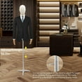 thumbnail image 2 of Male Dress Form Display, Male Mannequin Torso with Head & Arms 53-76 in Height Adjustable Mens Mannequin Body with Tripod Metal Stand for Store Display, 2 of 18