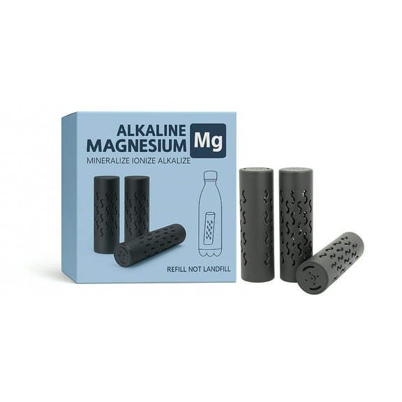 Nispira Alkaline Magnesium Water Infuser Sticks – Adds Electrolytes & Minerals Compatible with Any Bottle or Small Pitcher, 3 Pack
