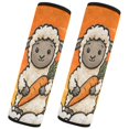 thumbnail image 2 of IAUYY Set of 2 Car Strap Covers,Flannel Material With Velcro for Adjustable Printed Pattern Car Seat Belt Pads Cover for All Car Seats Pushcar Long Eyelashes, 2 of 8
