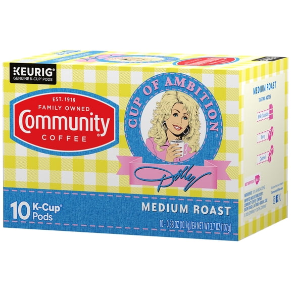 Dolly Parton’s Cup of Ambition™ with Community Coffee® Medium Roast Keurig® K-Cup® Pods 10 ct Box