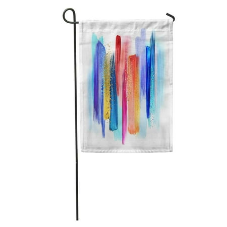 Garden Furniture With Pallets SIDONKU Abstract Watercolor Brush Strokes Paint Smears Red Blue Palette Swatches Garden Flag Decorative Flag House Banner 12x18 inch ()