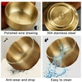 thumbnail image 5 of Thick 304 Stainless Steel Bowls, Small Double Wall Rice Bowls, Stainless Steel Soup Bowl Salad Bowl Noodle Bowl, Metal Bowls for Fruit Cereal Snack Appetizer (Gold, 5.1in), 5 of 7