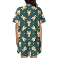 thumbnail image 3 of Bixox Women's Cute Shiba Printed Pajama Set 2 Piece Lounge Set Top and Shorts Soft Pajamas, Shorts with Pockets, 3 of 7