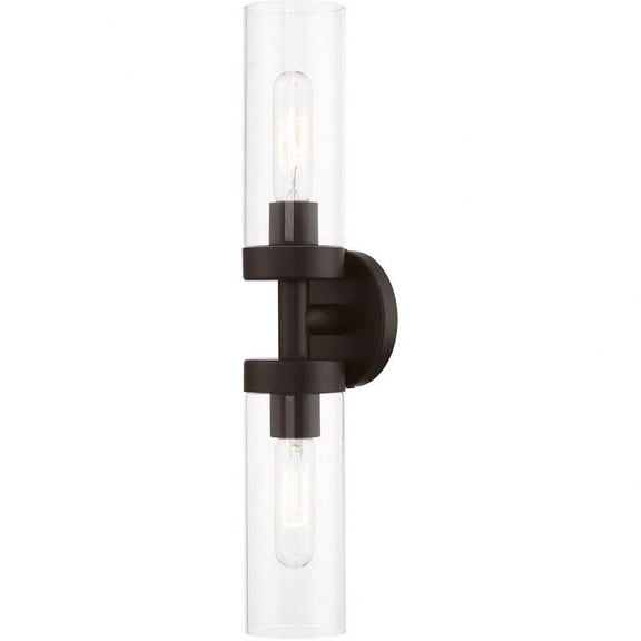 2 Light Ada Bathroom Light in Nautical Style-19.25 inches Tall and 4.25 inches Wide-Bronze Finish Bailey Street Home 218-Bel-4821498