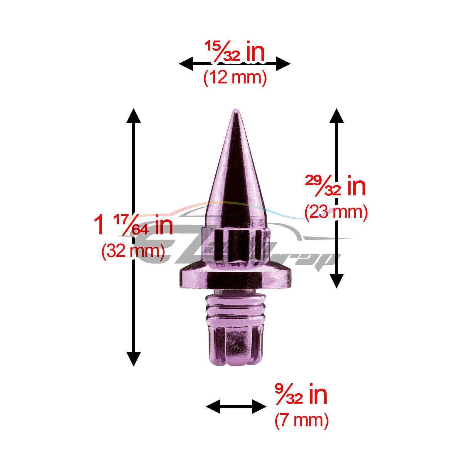 50 PCs Spiked Wheel Rivets For Wheels / Rims JDM Lip PC-WRL01