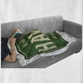 thumbnail image 6 of Aloha Soft Flannel Fleece Blanket, Welcome to Hawaii Aloha State Written on Vintage Rusty Sign Grunge Style, Cozy Plush for Indoor and Outdoor Use, 60" x 80", Olive Green and Beige, by Ambesonne, 6 of 6