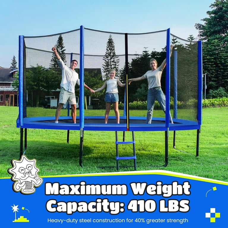 Zupapa 14FT 12FT 10FT 8FT Trampoline for Kids and Adults, 450 LBS