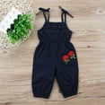 thumbnail image 2 of Fashion Little Girls Rose Print Sleeveless Strap Flowers Romper One Piece Jumpsuit Outfits, 2 of 6