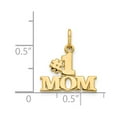 thumbnail image 3 of 14K Yellow Gold Charm Pendant Themed 18 mm 15 #1 Mom, 3 of 3
