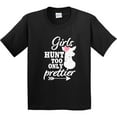 thumbnail image 3 of Inktastic Hunting Girls Hunt Too Only Prettier with Doe and Arrow Youth T-Shirt, 3 of 5