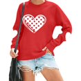thumbnail image 6 of Women'S Valentines Sweatshirts Love Heart Graphic Long Sleeve Shirts Casual Crew Neck Pullovers Plus Size Tops, 6 of 9