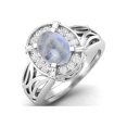 thumbnail image 2 of 8x6mm Oval Rainbow 925 Sterling Silver Filigree Celtic Women Valentines Day Gifts Ring, 2 of 4