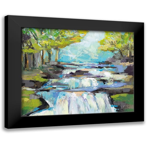 Vertentes, Jeanette 14x12 Black Modern Framed Museum Art Print Titled - The Waterfall